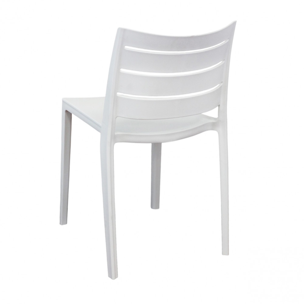 Sedia in polipropilene impilabile bianca - HALLIEEDENYA