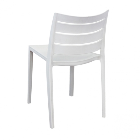 Sedia in polipropilene impilabile bianca - HALLIEEDENYA