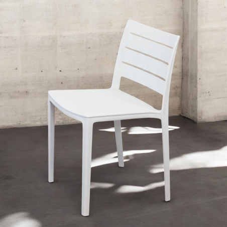 copy of Poltrona da giardino in allumino bianco e tessuto con braccioli - STAMFORDEDENYA