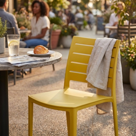 copy of Poltrona da giardino in allumino bianco e tessuto con braccioli - STAMFORDEDENYA
