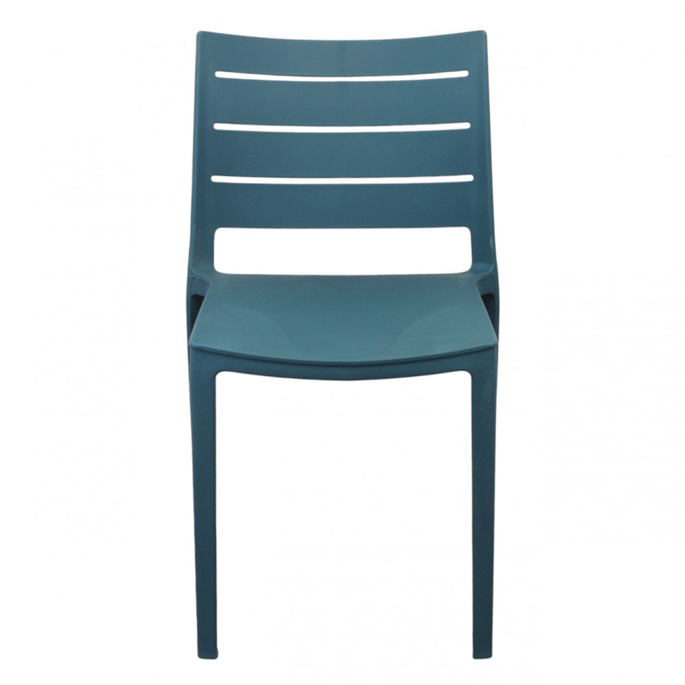 Sedia in polipropilene impilabile verde petrolio - HALLIEEDENYA