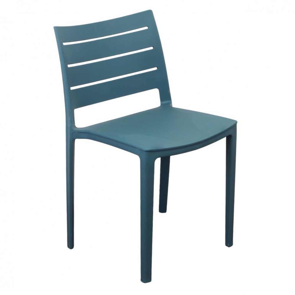 Sedia in polipropilene impilabile verde petrolio - HALLIEEDENYA