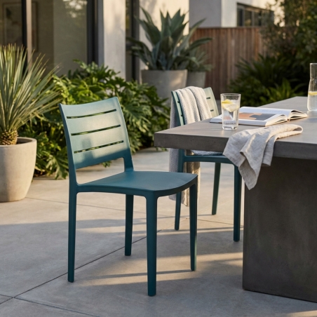 copy of Poltrona da giardino in allumino bianco e tessuto con braccioli - STAMFORDEDENYA