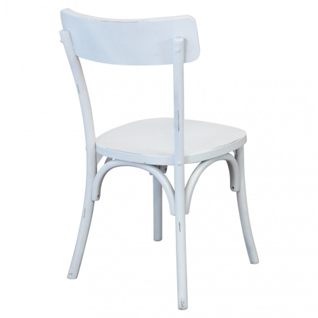 Sedia in legno di olmo con finitura anticata bianco - PollyEDENYA