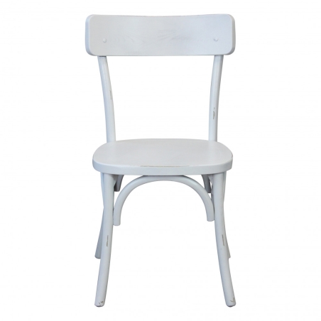 Sedia in legno di olmo con finitura anticata bianco - PollyEDENYA