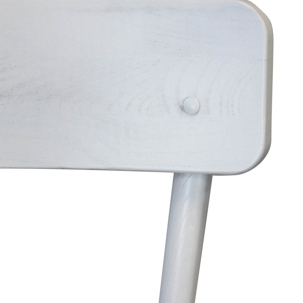 Sedia in legno di olmo con finitura anticata bianco - PollyEDENYA