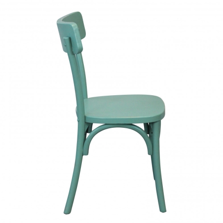 Sedia in legno di olmo con finitura anticata verde - PollyEDENYA