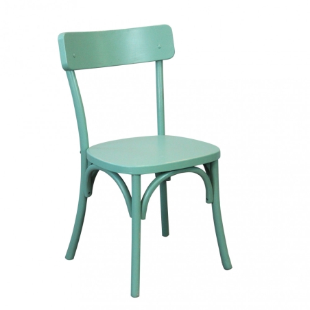 Sedia in legno di olmo con finitura anticata verde - PollyEDENYA