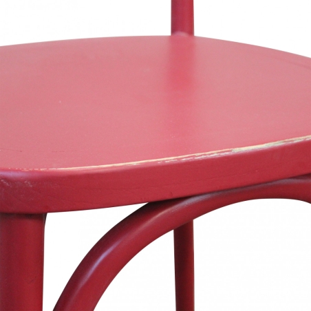 Sedia in legno di olmo con finitura anticata rosso - PollyEDENYA