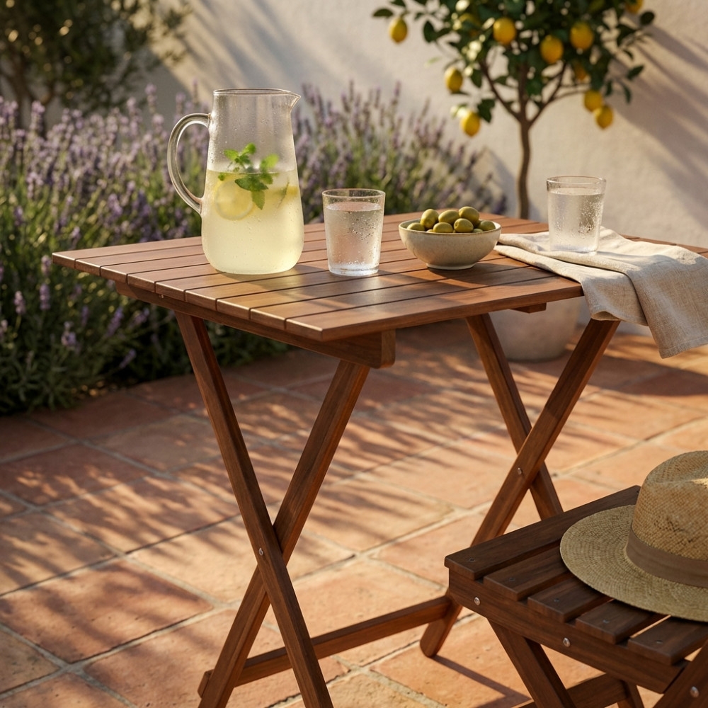 Tavolo Pic-Nic 60x80 Tinta Noce - Tinta noceEDENYA