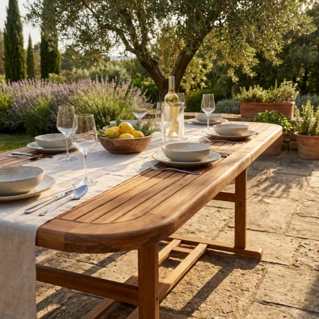 Tavolo Rettangolare 180/240X100 Double - MarroneEDENYA