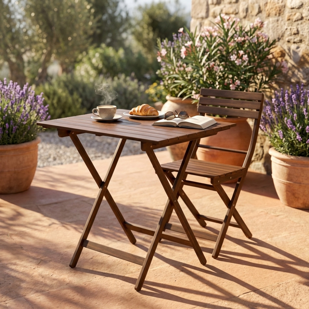 Tavolo Pic-Nic 60x100 Tinta Noce -...