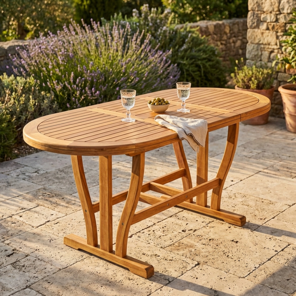 Tavolo Ovale 120/160x70 Double - MarroneEDENYA