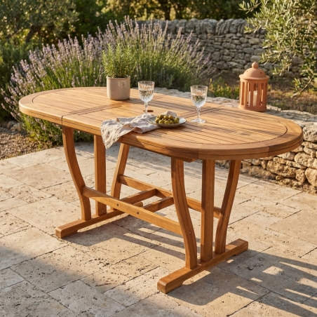 Tavolo Ovale 120/160x70 Double - MarroneEDENYA