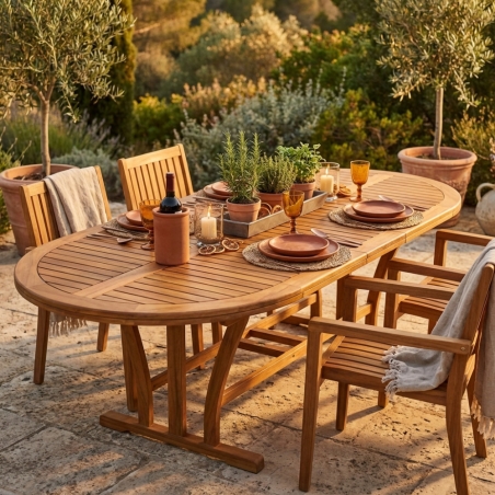 Tavolo Leonardo 200/300x110 Double - MarroneEDENYA