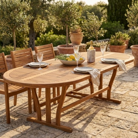 Tavolo Leonardo 200/300x110 Double - MarroneEDENYA