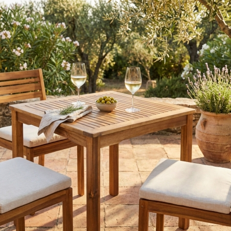 Tavolo 80x80 - MarroneEDENYA