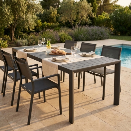 Tavolo Houston 225/300x100 - AntraciteEDENYA