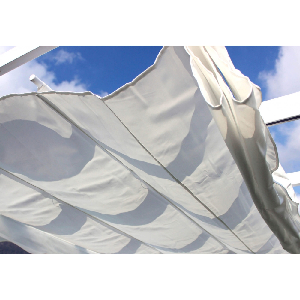 Gazebo 4x4 metri Bianco con telo bianco 240h - AstoriaEDENYA