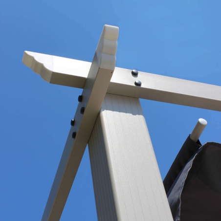 Gazebo 4x4 metri antracite con telo grigio - Astoria -5