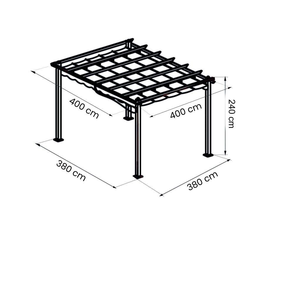 copy of Gazebo Astoria 3 X 3 Tortora Telo Grigio -11