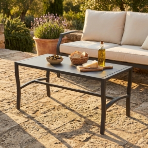 Tavolino rettangolare antracite da giardino 92x45cm - ChloeEDENYA