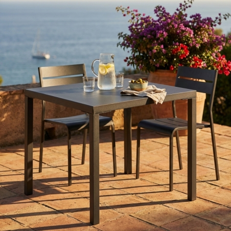 Tavolo Manchester 80x80 Impilabile - AntraciteEDENYA