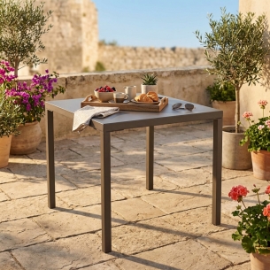 Tavolo da esterno impilabile 80x80 - Taupe ManchesterEDENYA