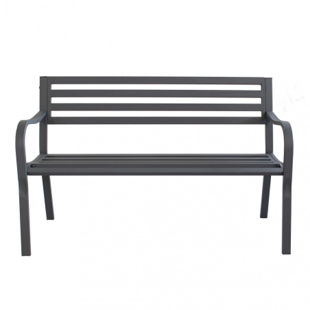 Panchina da giardino in metallo 128x56x85h  per 2 persone - CHLOEEDENYA