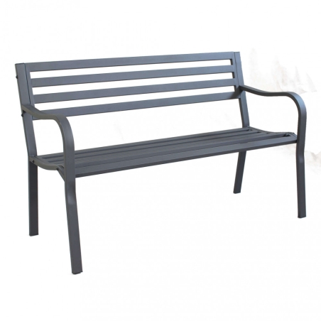 Panchina da giardino in metallo 128x56x85h  per 2 persone - CHLOEEDENYA