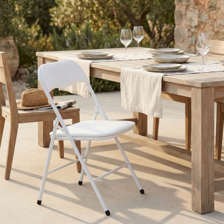 SEDIA PIEGHEVOLE SLIM BIANCA LUCIDA -2