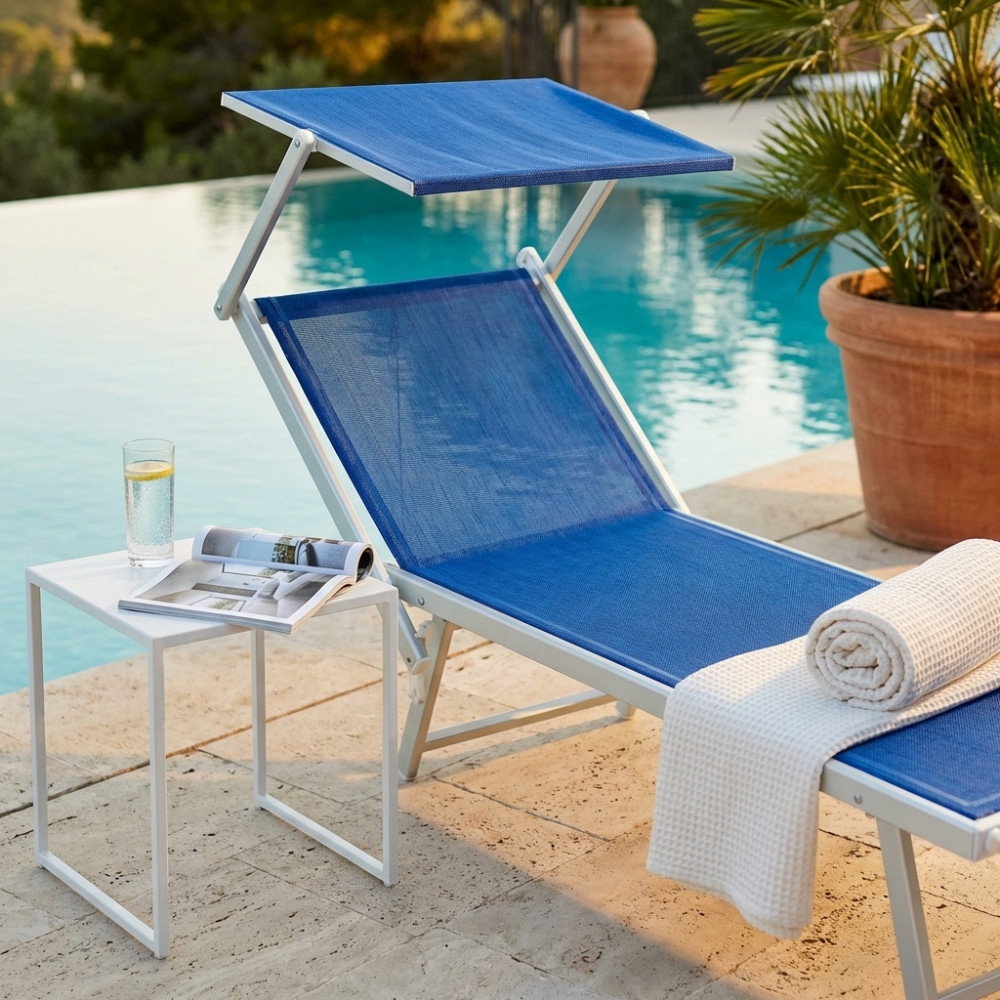 Lettino prendisole Blu Alluminio JESOLOEDENYA