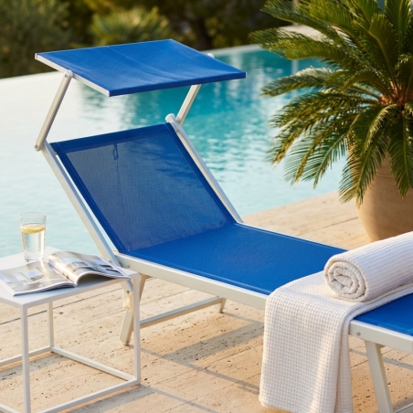 Lettino prendisole Blu Alluminio JESOLOEDENYA