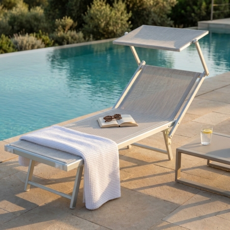 Lettino prendisole Grigio Alluminio JESOLOEDENYA