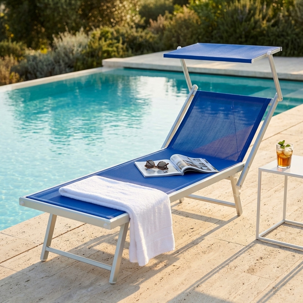 Lettino prendisole Blu Alluminio JESOLOEDENYA