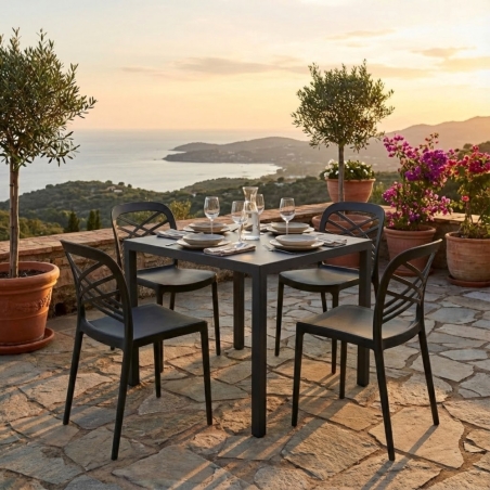 1893 Tavolo Autolivellante 80x80 AntraciteEDENYA