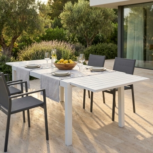 Tavolo da pranzo allungabile 160/240x90 - Tortora FormenteraEDENYA