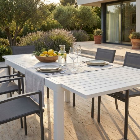 Tavolo da pranzo allungabile 160/240x90 - Tortora FormenteraEDENYA