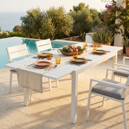 Tavolo da pranzo allungabile 200/300x100 - Tortora FormenteraEDENYA