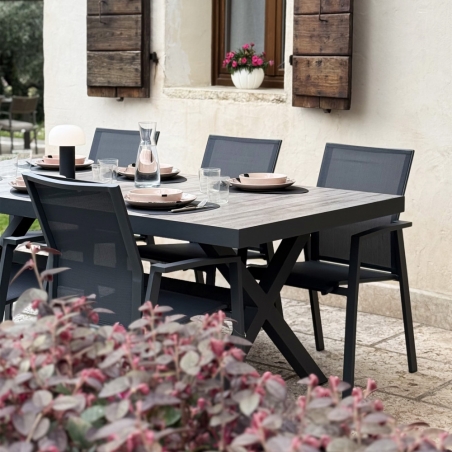 Tavolo Mackay 200x100 - AntraciteEDENYA