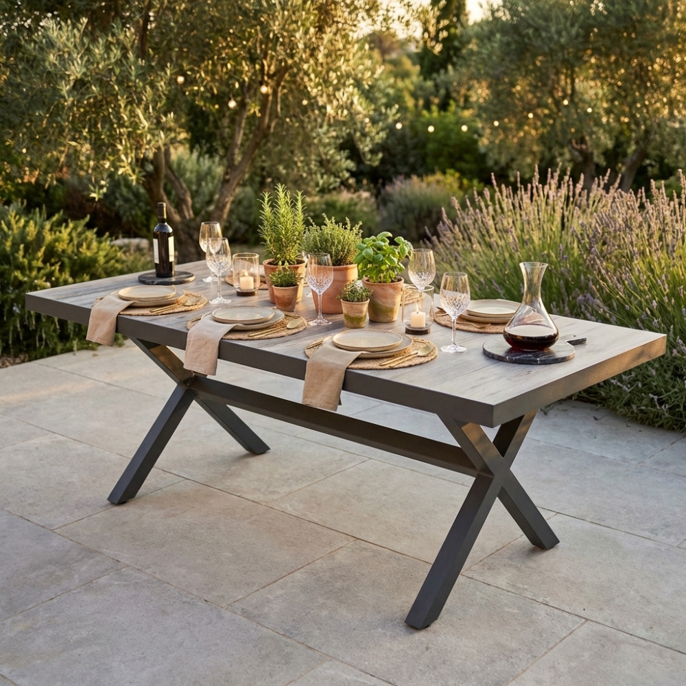 Tavolo Mackay 200x100 - AntraciteEDENYA