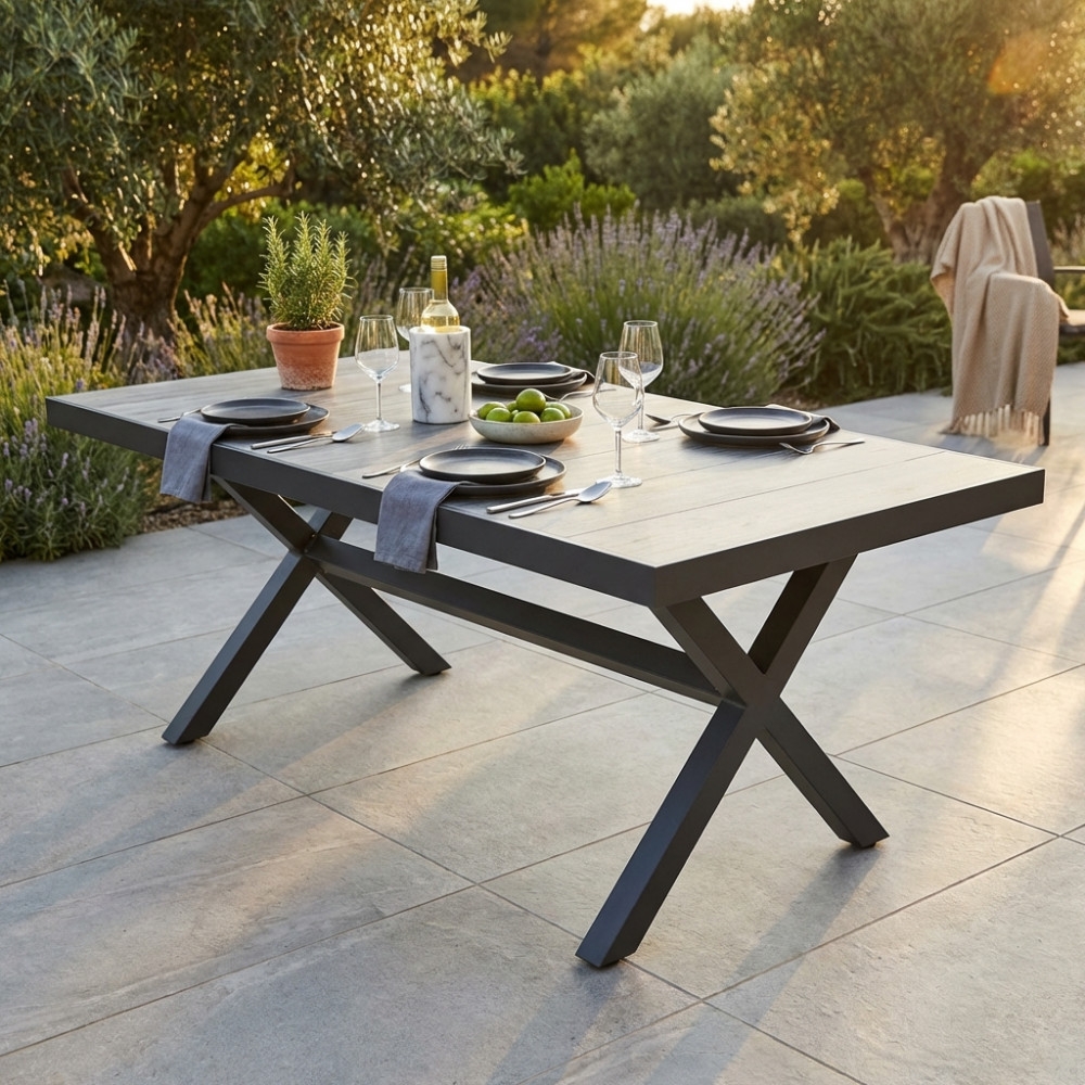 Tavolo Mackay 200x100 - AntraciteEDENYA