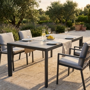 Tavolo da pranzo allungabile 175/235x100 - Antracite PortlandEDENYA