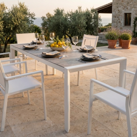 Tavolo da pranzo allungabile 175/235x100 - Bianco PortlandEDENYA