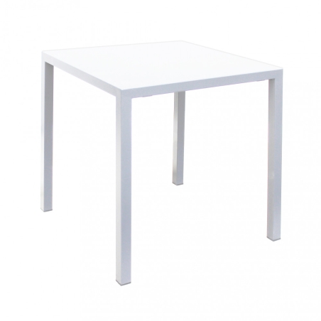 Tavolo 80x80cm da esterno bianco autolivellanteEDENYA