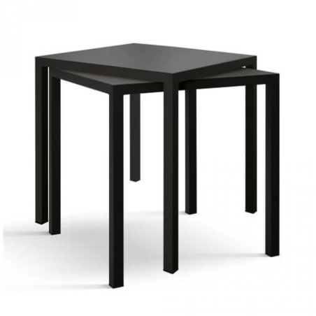 Tavolo 80x80cm da esterno antracite autolivellante -3