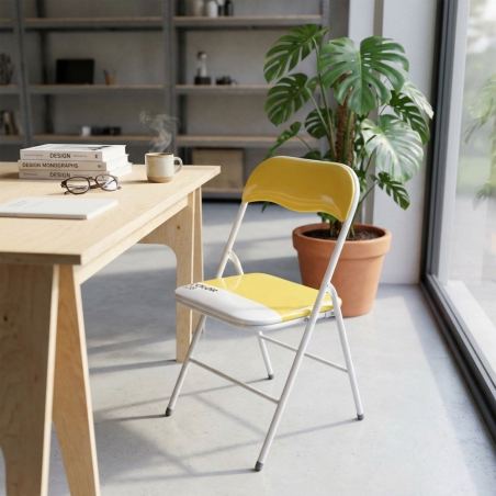 SEDIA PIEGHEVOLE SLIM GIALLA COLOR 128 -2