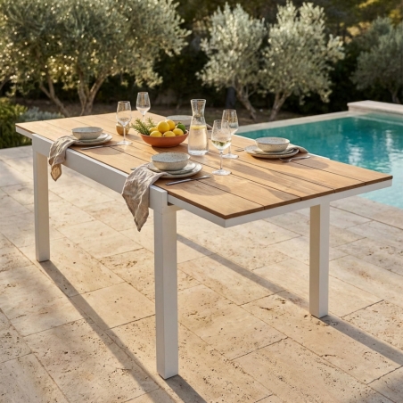 Tavolo da pranzo allungabile 160/240x95 - Bianco CaymanEDENYA