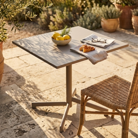 Tavolo Vega 70x70 - Tortora -1