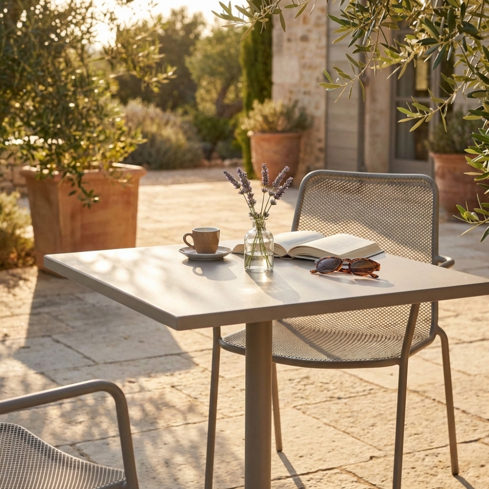 Tavolo Vega 70x70 - Tortora -2